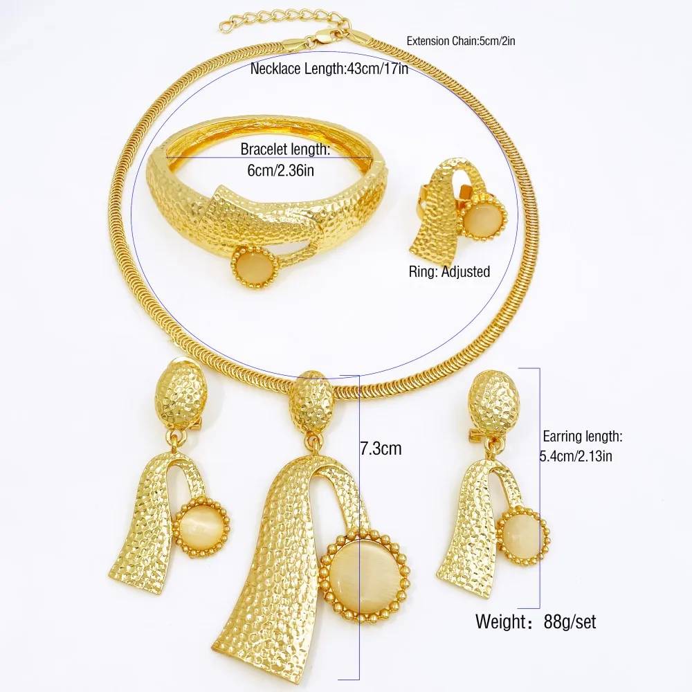 Available Pendant Gold Jewelry Sets Favors Two Color Bead Necklace Jewelry Set High-end Woman Birthday Gifts